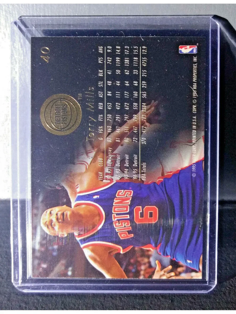 1995-96 Terry Mills Flair #40 Basketball Card